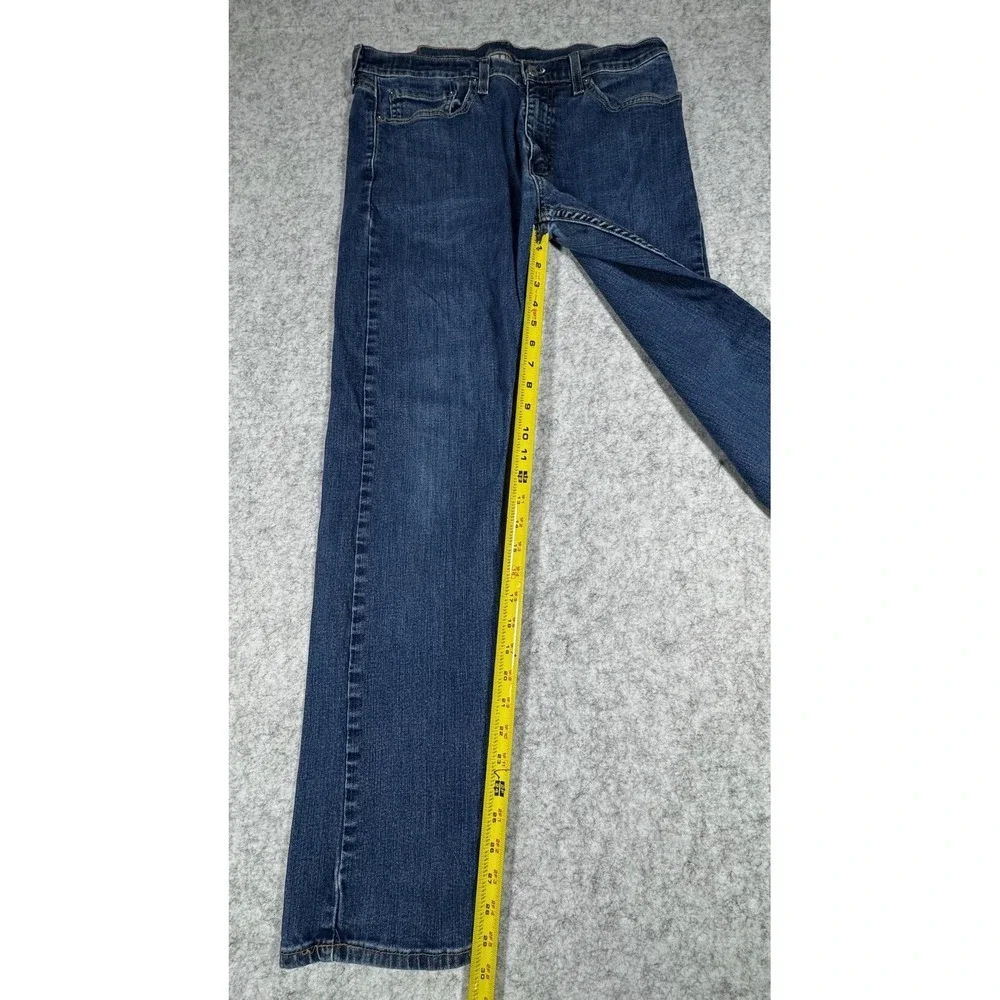 Levis 513 Jeans Mens 34x32 Blue Slim Straight Stretch Denim Medium Wash Pants